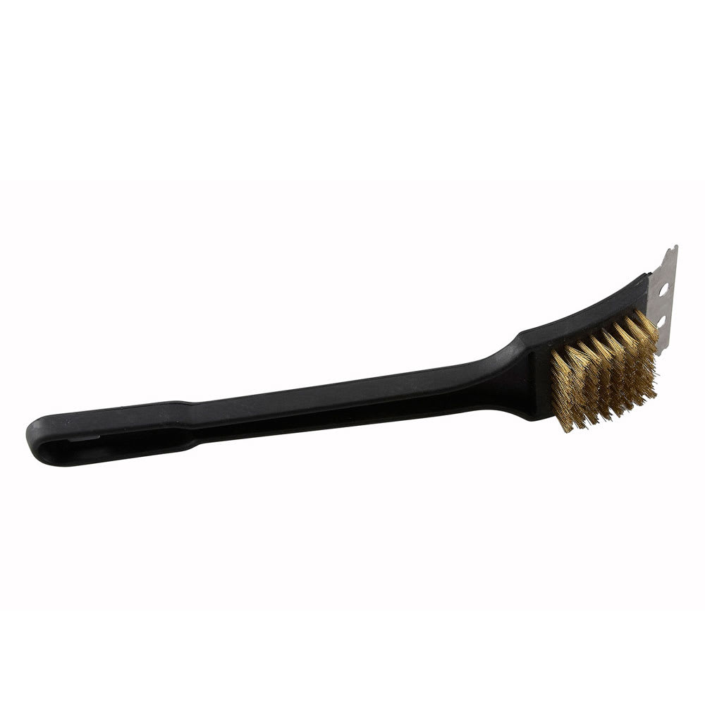 Winco BR-12 12" Grill BBQ Brush w/ Brass Wire Bristles