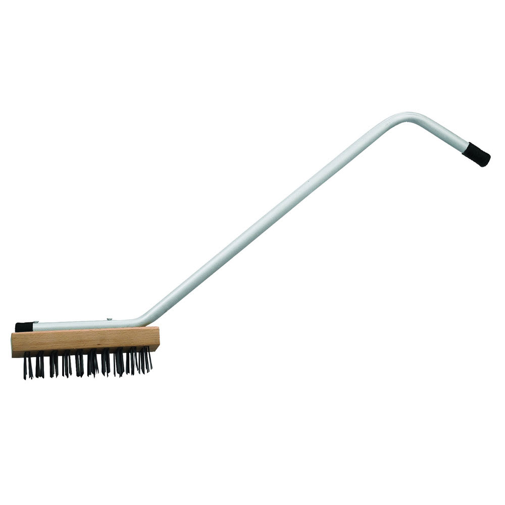 Winco BR-31 31" Commercial Broiler Brush w/ Steel Wire Bristles & Zinc-Plated Iron Handle
