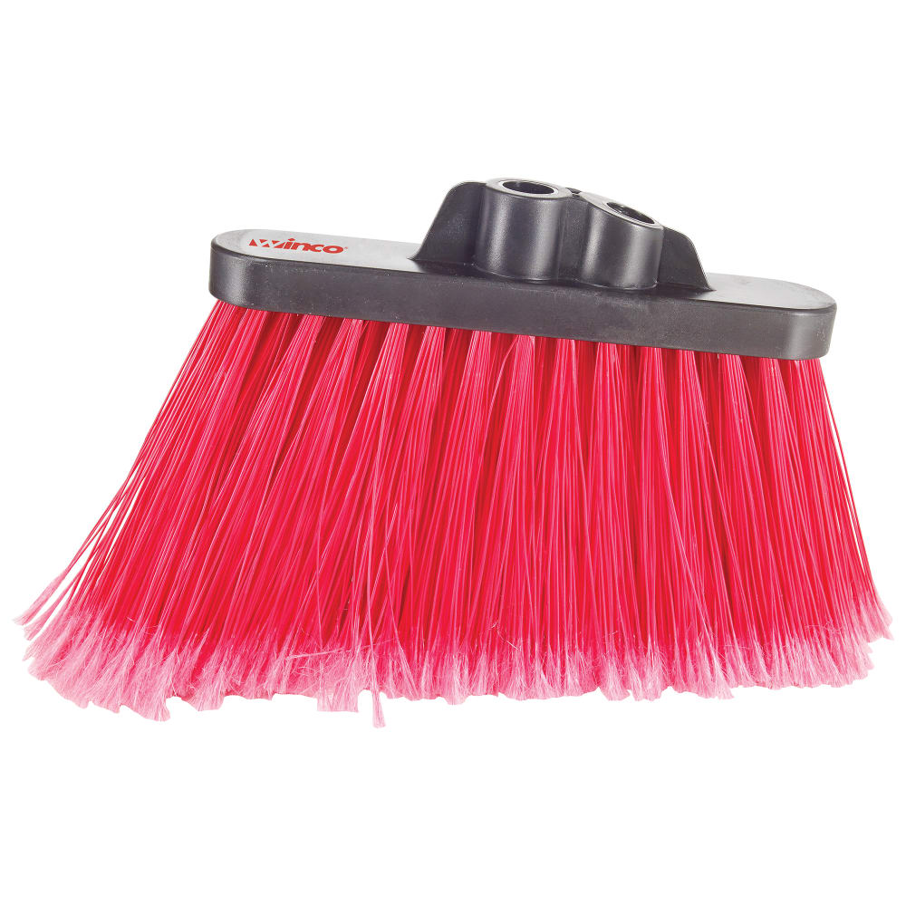 Winco BRAF-9R Angled Broom Head w/ Red Flagged Bristles