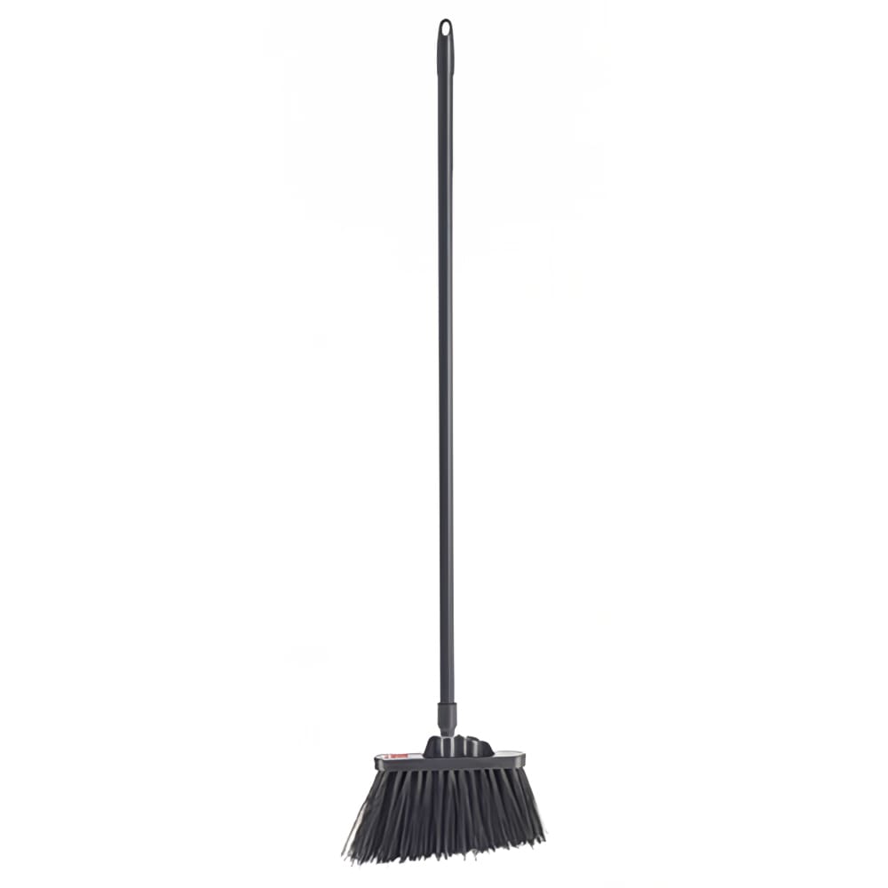 Winco BRAU-9K-H 48"L Lobby Broom w/ Angle Bristles & Black Handle