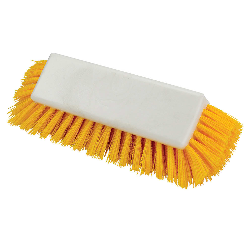 Winco BRF-12Y 12" Floor Scrub Brush Head w/ Yellow Poly Bristles