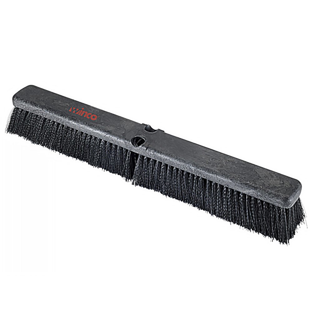 Winco BRFF-24K 24" Push Broom Head w/ Fine/Medium Bristles, Black