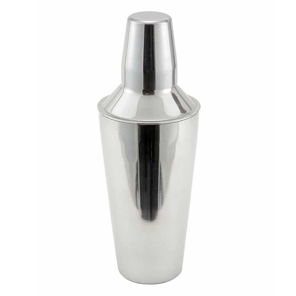 Winco BS-3P 28 oz Stainless Bar Cocktail Shaker Set