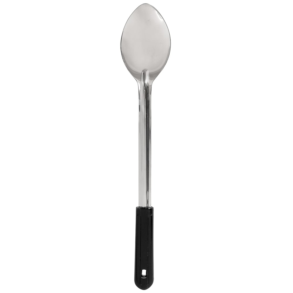 Winco BSOB-15 15" Solid Basting Spoon w/ Black Bakelite Handle, Stainless