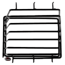 Winco CB-6K 6 Slot Cutting Board Rack, Vinyl Coated thumbnail 4