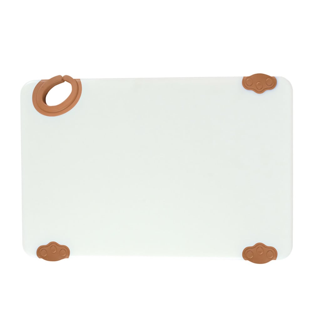 Winco CBN-1218BN Plastic Cutting Board - 12" x 18", Brown