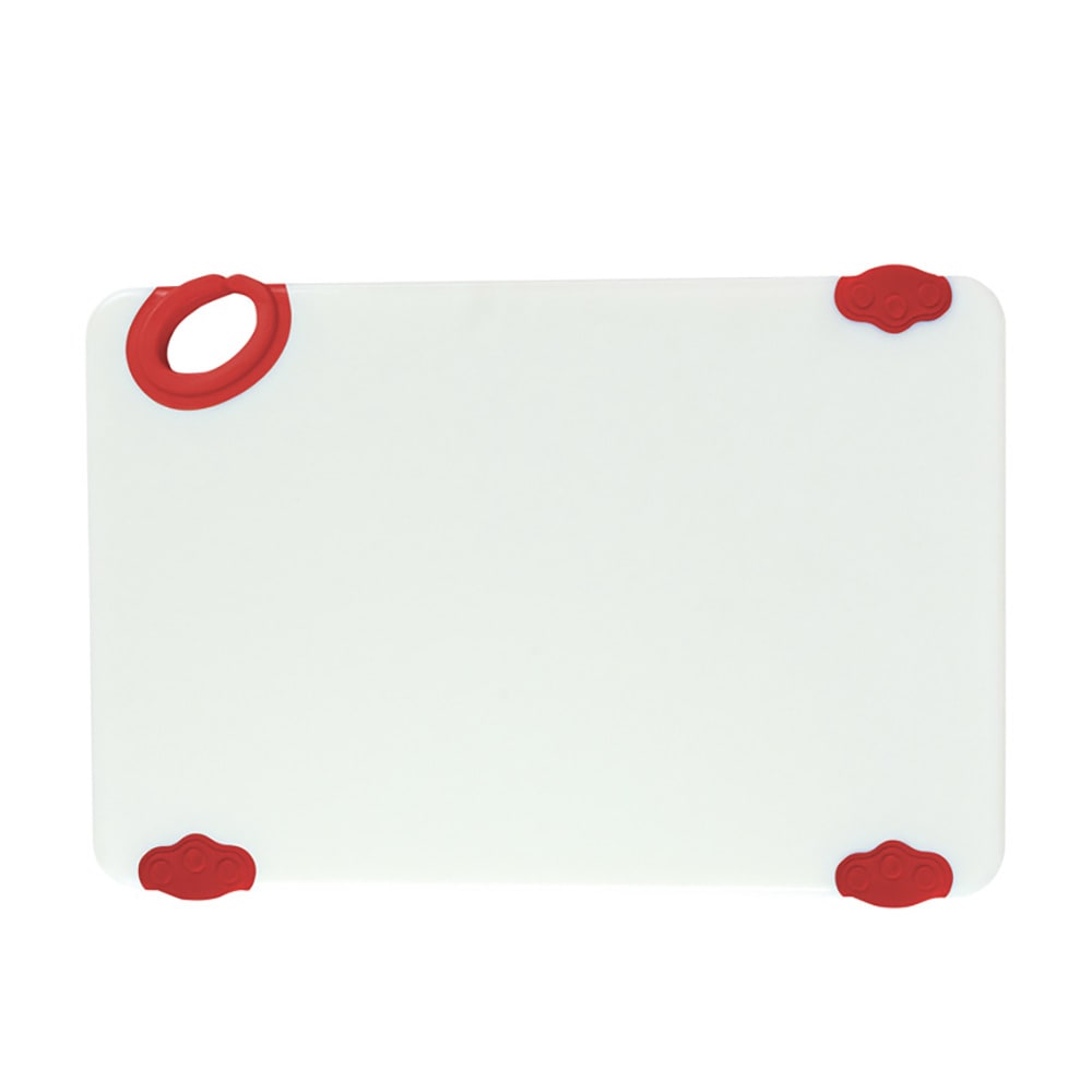 Winco CBN-1218RD Plastic Cutting Board - 12" x 18", Red