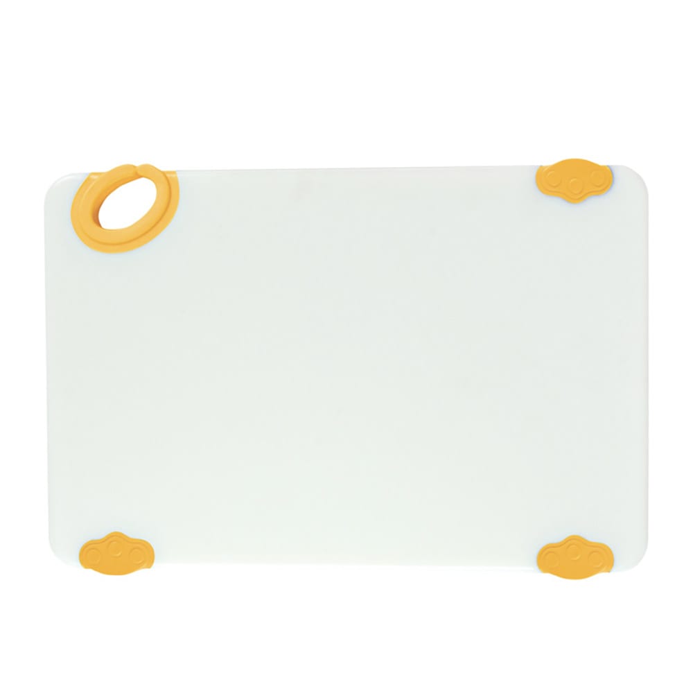Winco CBN-1218YL Plastic Cutting Board - 12" x 18", Yellow