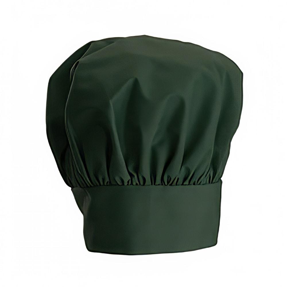 Winco CH-13GN 13"H Adjustable Chef Hat w/ Velcro Closure - Poly/Cotton, Green