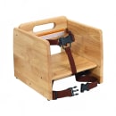 Winco CHB-701 Single Height Booster Seat w/ Waist & Chair Strap - Wood, Natural thumbnail 2