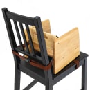 Winco CHB-701 Single Height Booster Seat w/ Waist & Chair Strap - Wood, Natural thumbnail 3