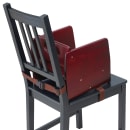 Winco CHB-703 Single Height Booster Seat w/ Waist & Chair Strap - Wood, Mahogany thumbnail 3