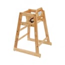 Winco CHH-101 29 3/4" Stackable Wood High Chair w/ Waist Strap, Natural thumbnail 3