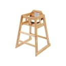 Winco CHH-101A 29 3/4" Stackable Wood High Chair w/ Waist Strap, Natural thumbnail 2
