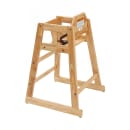 Winco CHH-101A 29 3/4" Stackable Wood High Chair w/ Waist Strap, Natural thumbnail 3