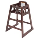 Winco CHH-103 29 3/4" Stackable Wood High Chair w/ Waist Strap, Mahogany thumbnail 2