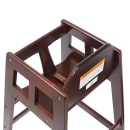 Winco CHH-103 29 3/4" Stackable Wood High Chair w/ Waist Strap, Mahogany thumbnail 3