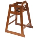 Winco CHH-104 29 3/4" Stackable Wood High Chair w/ Waist Strap, Walnut thumbnail 2