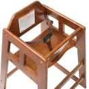 Winco CHH-104A 29 3/4" Stackable Wood High Chair w/ Waist Strap, Walnut thumbnail 4