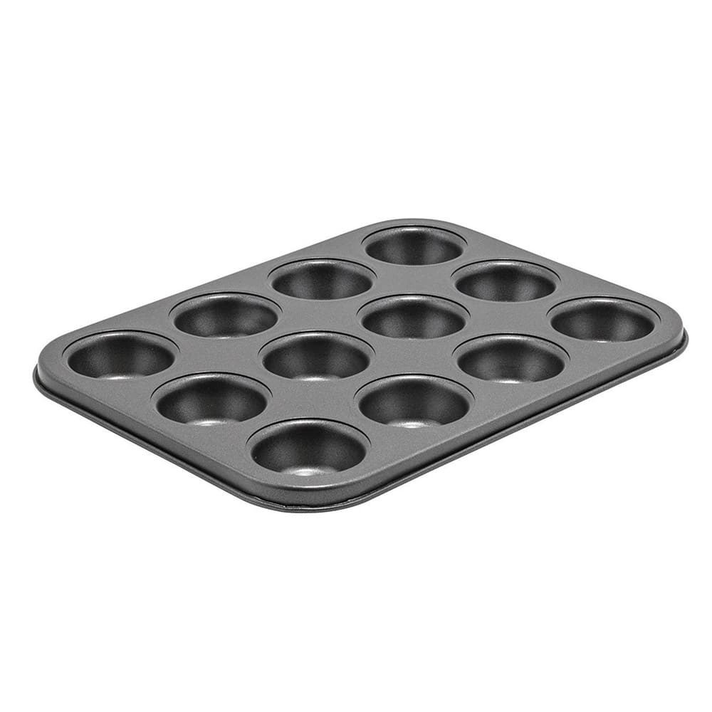 Winco CMF-12M 12 cup Mini Muffin Pan - 10" x 7 3/4", Carbon Steel