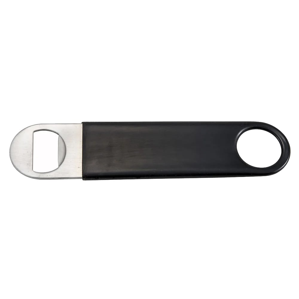 Winco CO-301PK 7" Bottle Opener, Stainless w/ Black PVC Coating