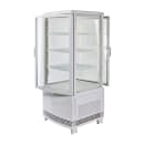 Winco CRD-1 17" Countertop Refrigerator w/ Pass Thru Access - Swing Door, White, 110-120v thumbnail 2
