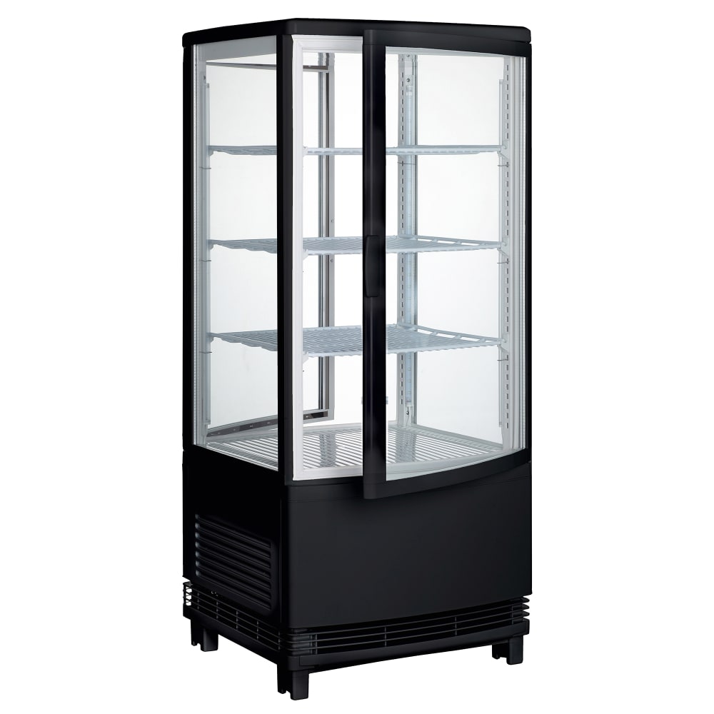 Winco CRD-1K 17" Countertop Refrigerator w/ Pass Thru Access - Swing Door, Black, 110-120v