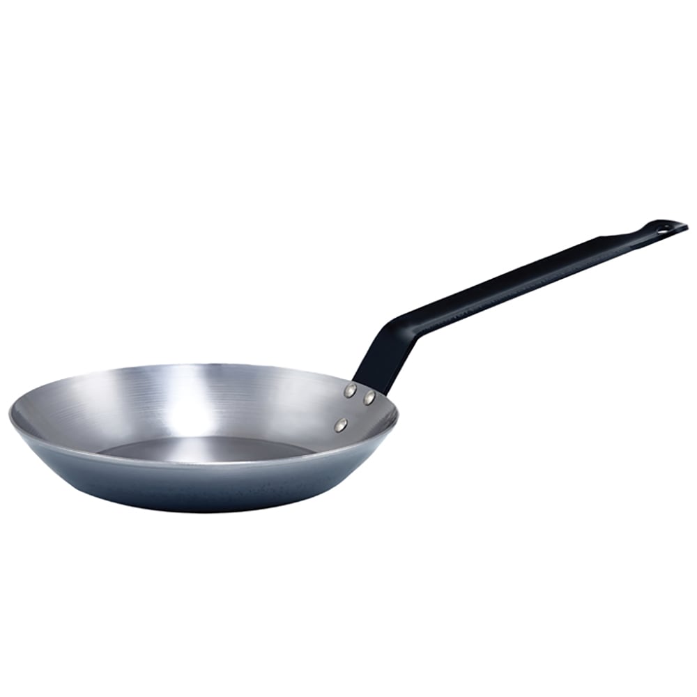 Winco CSFP-11 10 3/8" Carbon Steel Frying Pan w/ Solid Metal Handle