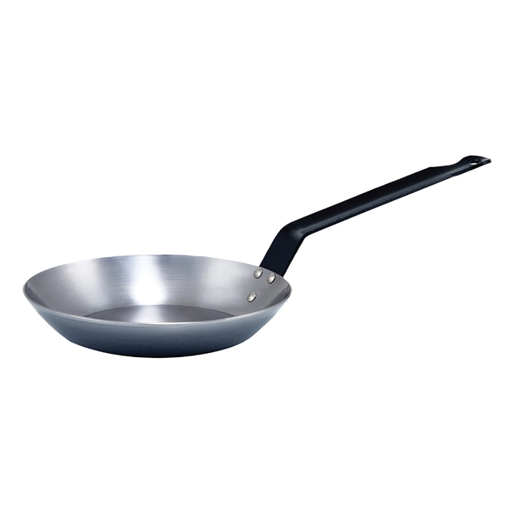 Winco CSFP-12 11 1/8" Carbon Steel Frying Pan w/ Solid Metal Handle