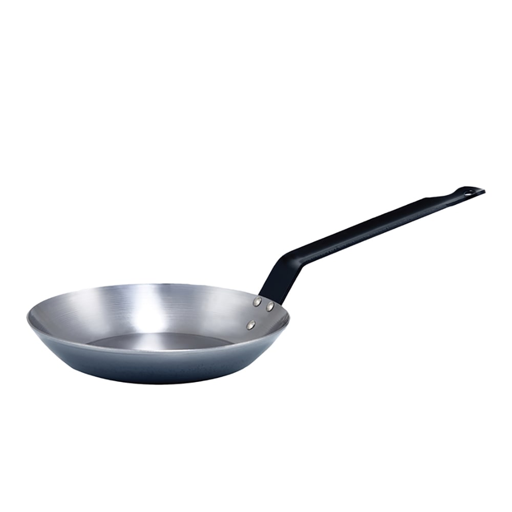 Winco CSFP-8 8 5/8" Carbon Steel Frying Pan w/ Solid Metal Handle