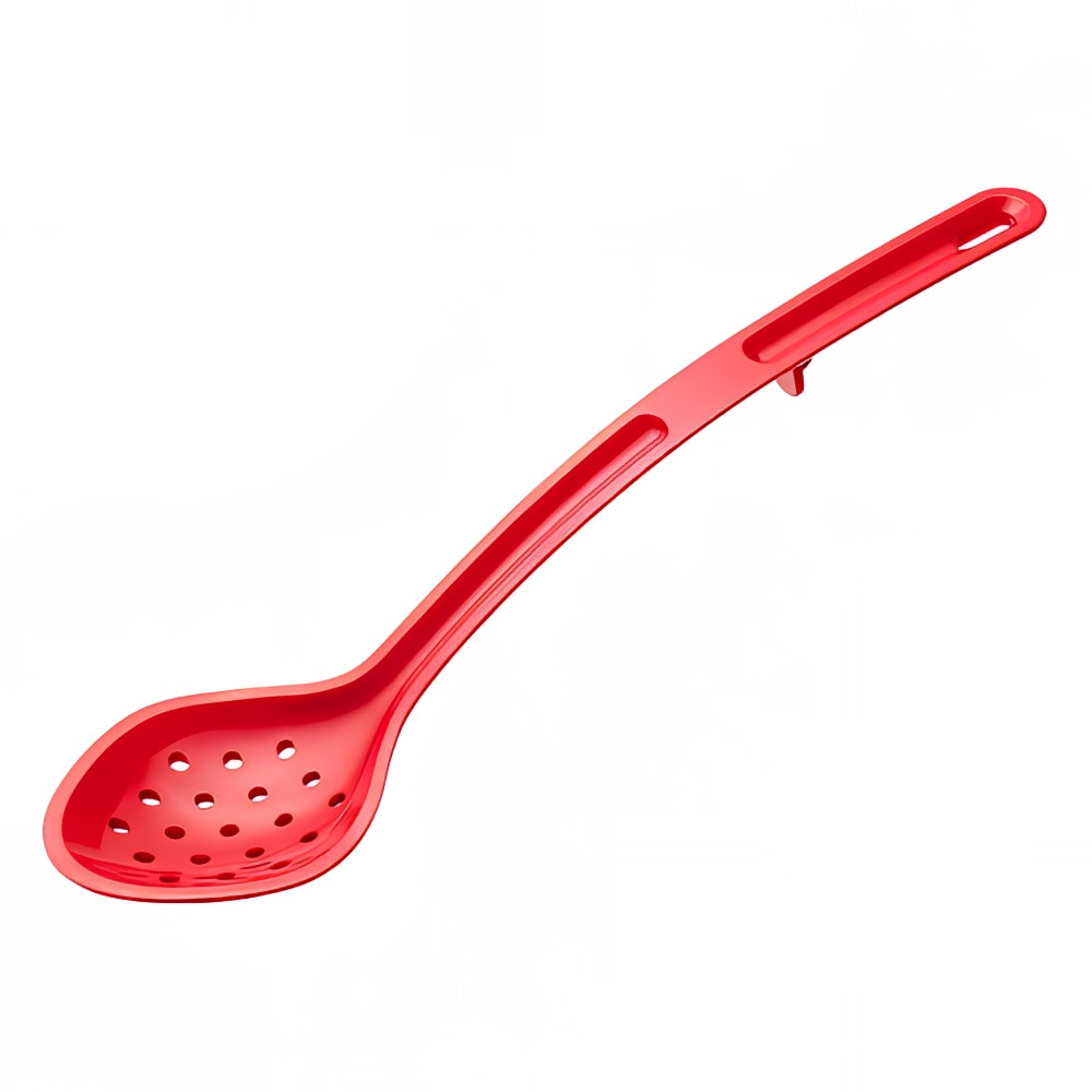 Winco CVPS-13R 13" Perforated Serving Spoon - Plastic, Red