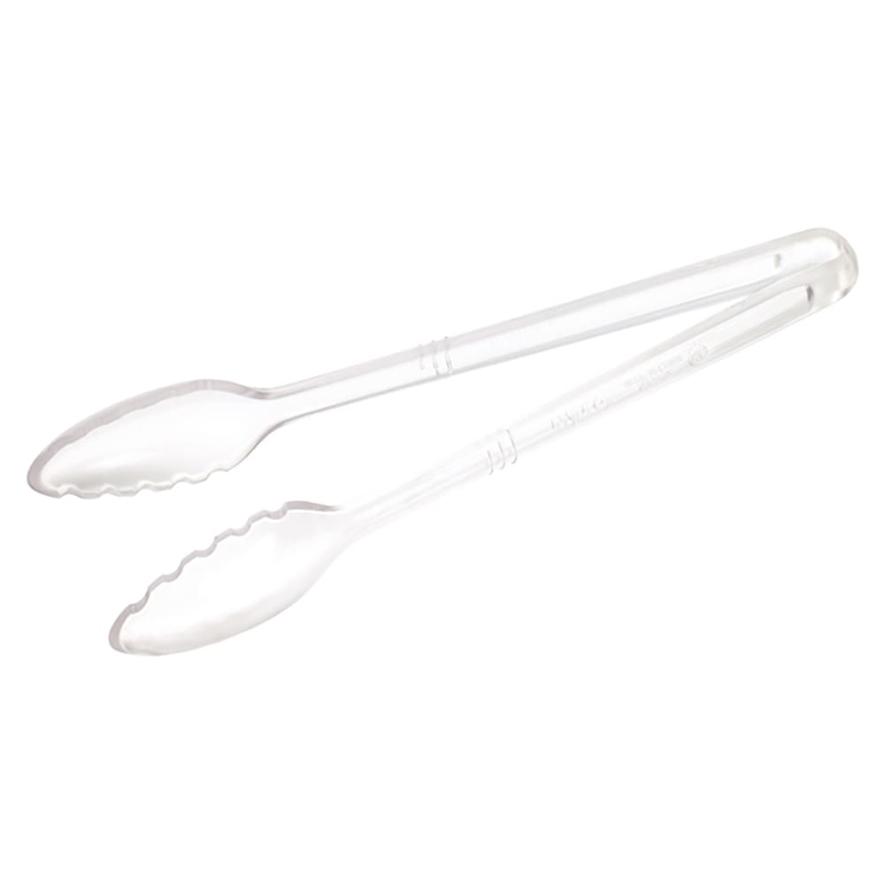 Winco CVST-12C 12"L Plastic Serving Tongs, Clear
