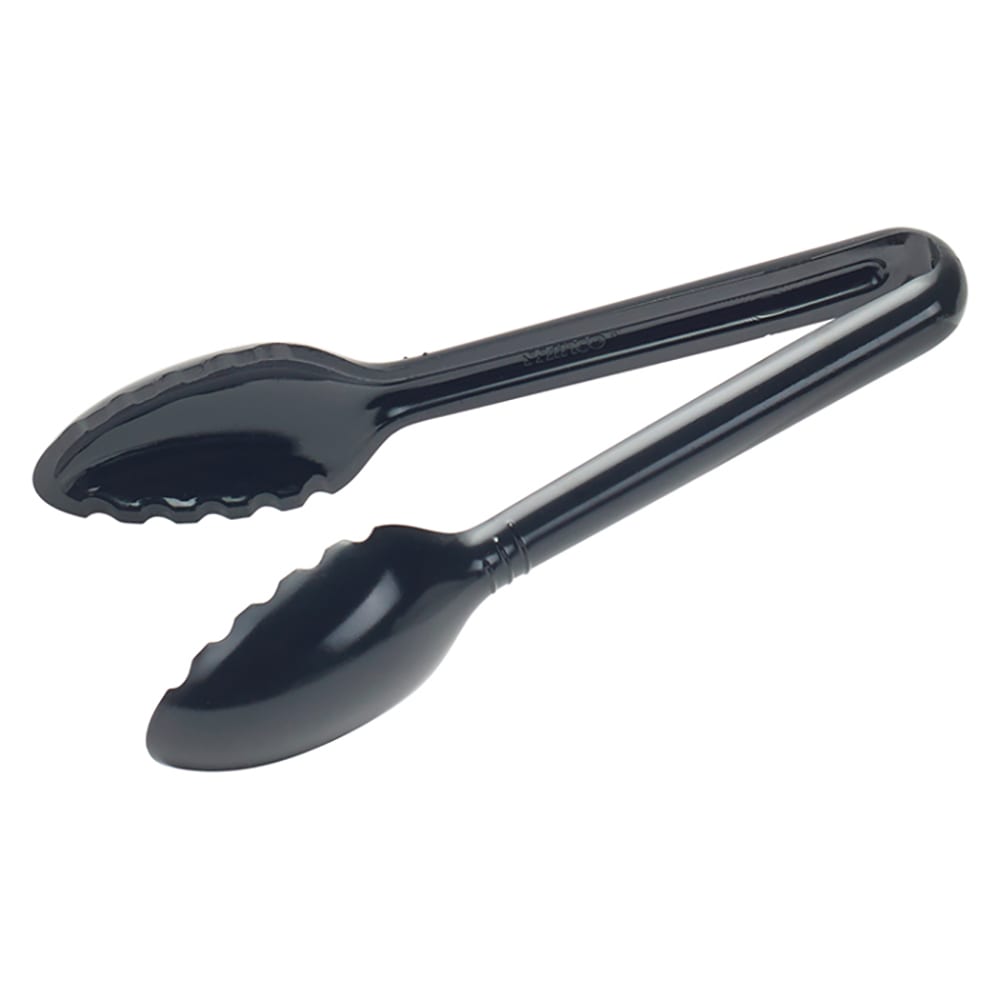 Winco CVST-6K 6"L Plastic Serving Tongs, Black