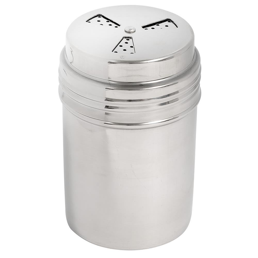 Winco DRG-8P 8 oz Shaker/Dredge w/ Adjustable Lid, Stainless