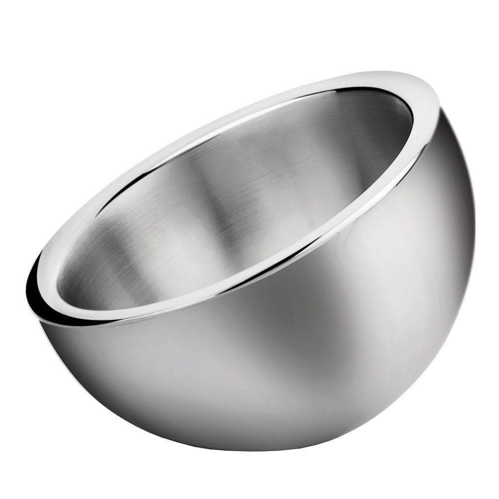 Winco DWAB-S Small Angled Bowl w/ Double-Wall Insulation, Stainless