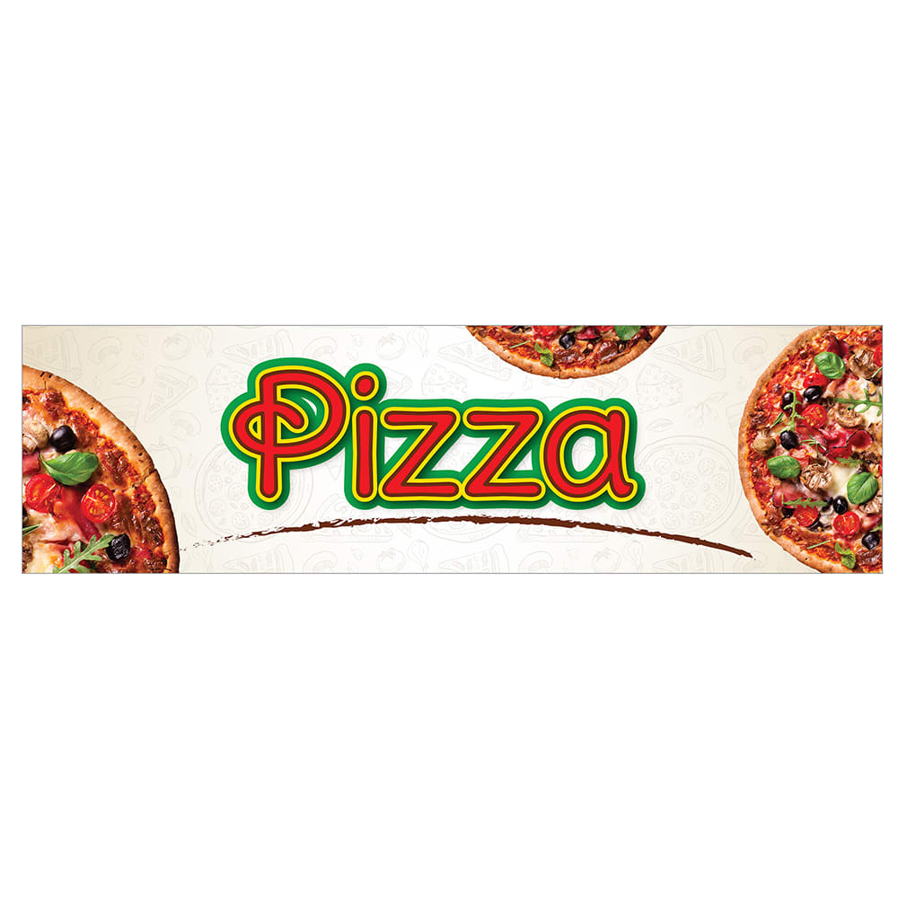 Winco EDM-2PZS 5 3/4"H Pizza Sign for EDM-2 - Plastic, Translucent