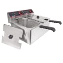 Winco EFT-32 Countertop Electric Fryer - (2) 16 lb Vats, 120v thumbnail 2