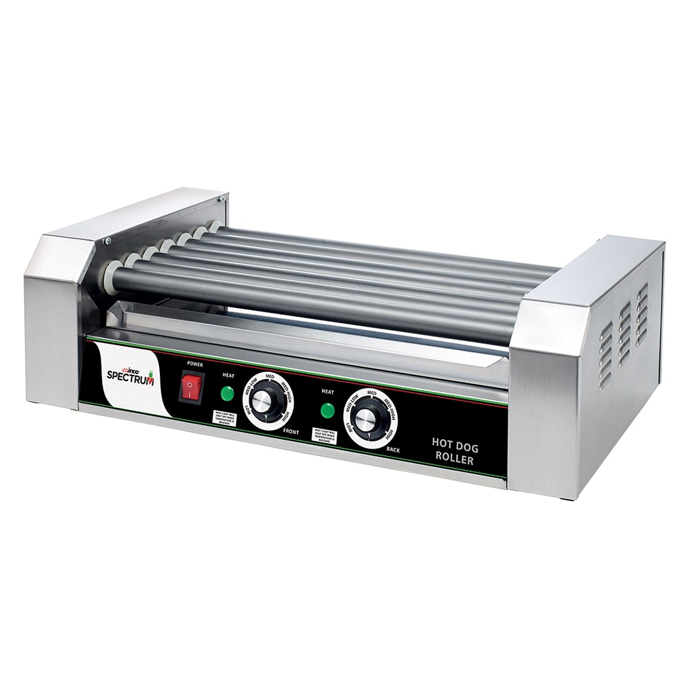 Winco EHDG-7R RollsRight™ 18 Hot Dog Roller Grill w/ Manual Controls - Flat Top, 110v