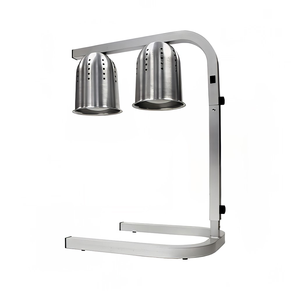 Winco EHL-2 2 Bulb Heat Lamp w/ Adjustable Arm, Aluminum, 120v