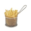 Winco FBM-32R 3 3/4" Round Mini Fry Basket, Stainless thumbnail 2