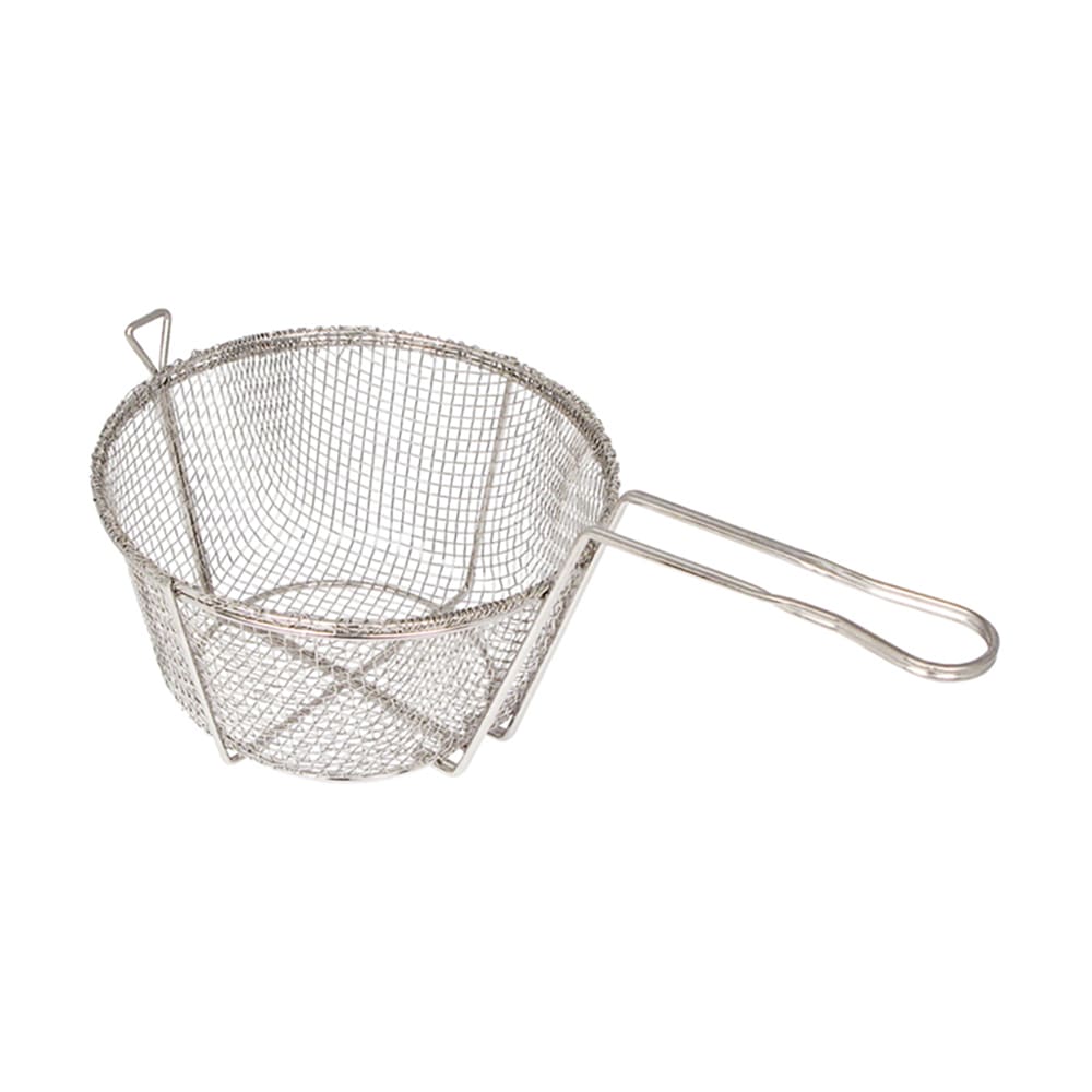 Winco FBR-11 Fryer Basket w/ Uncoated Handle - 10 1/2"D x 6"H, Round