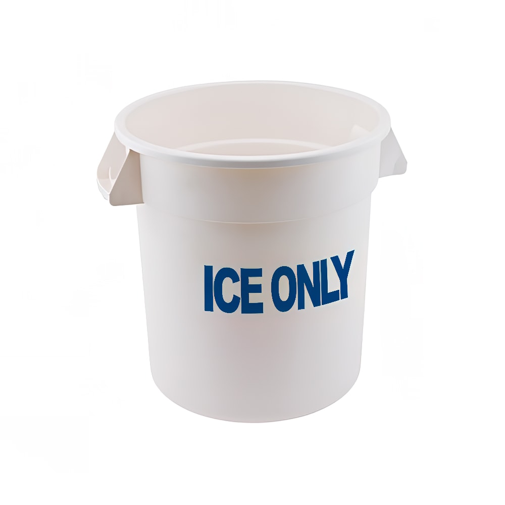 Winco FCW-10ICE 10 gal Food Storage Container, 15 11/16"D x 17 1/16"H - Plastic, White