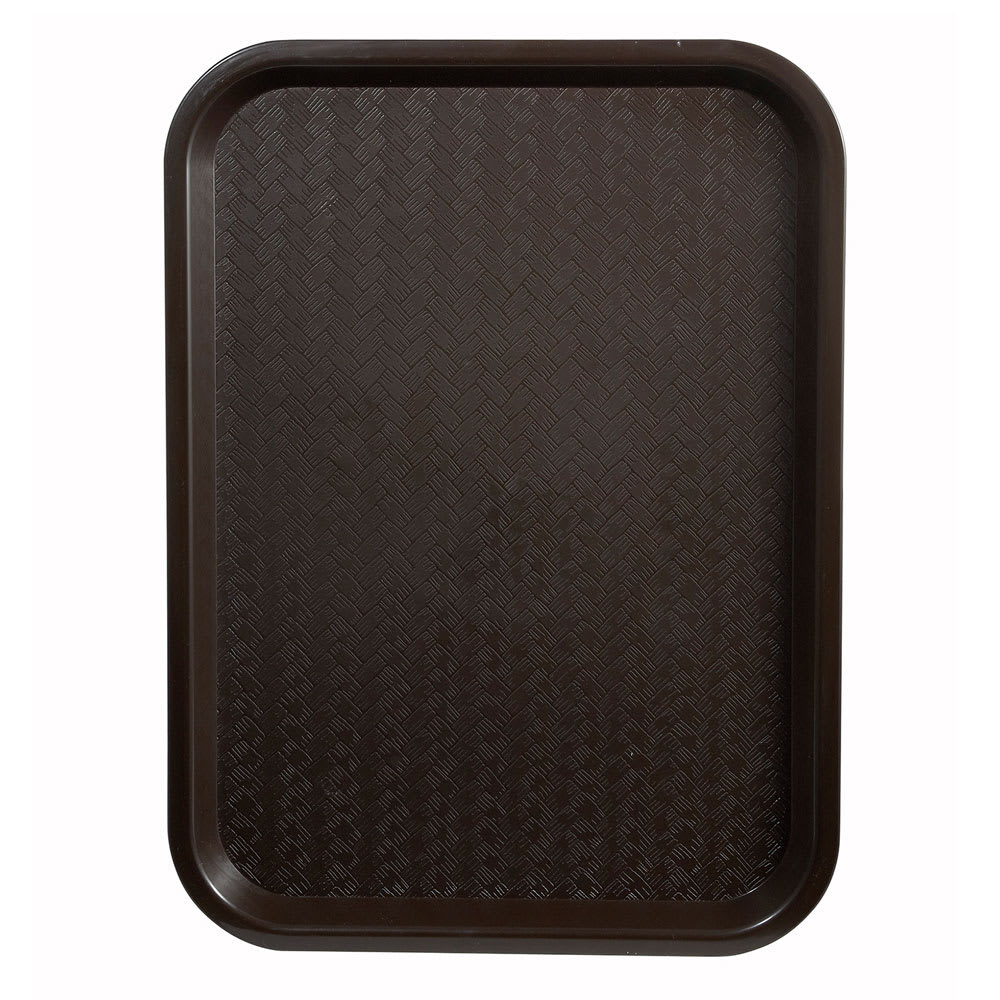 Winco FFT-1014B Plastic Fast Food Tray - 14"L x 10"W, Brown