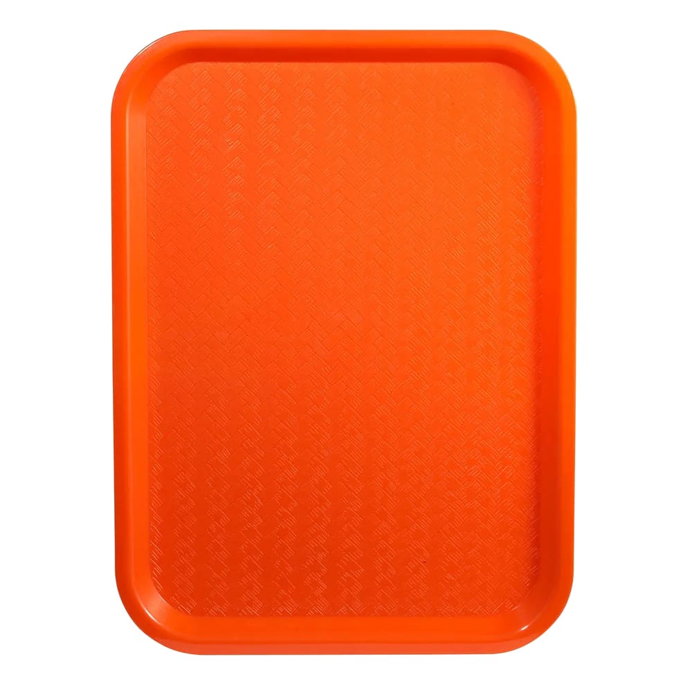 Winco FFT-1216O Plastic Fast Food Tray - 16"L x 12"W, Orange