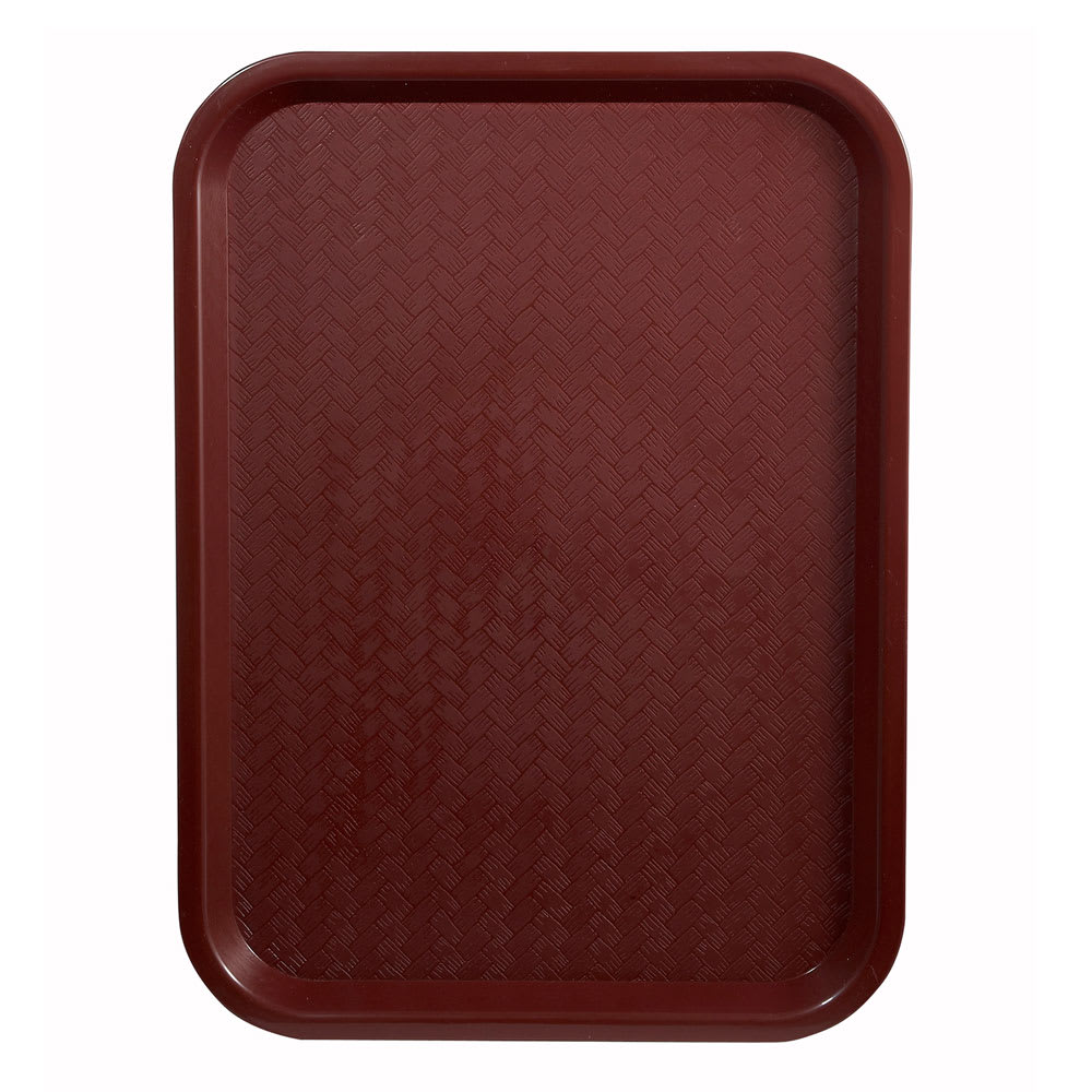 Winco FFT-1418U Plastic Fast Food Tray - 18"L x 14"W, Burgundy