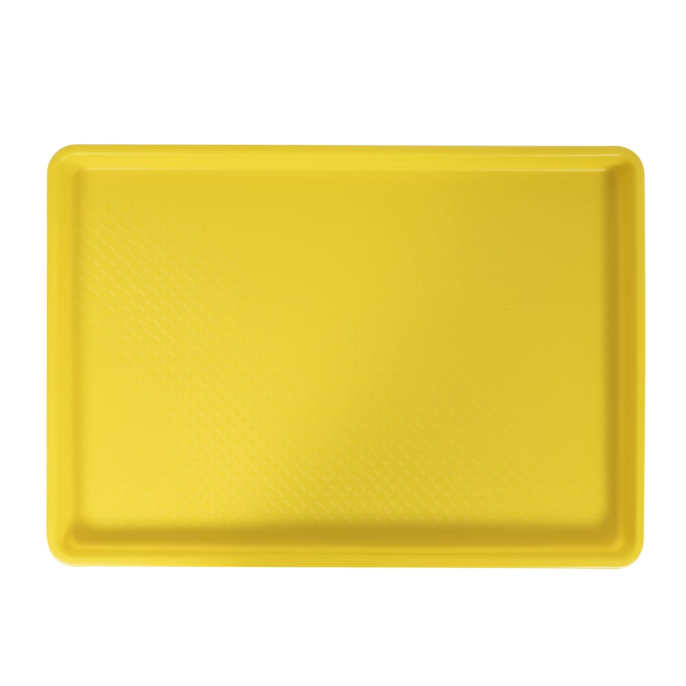 Winco FFT-1826YL Plastic Fast Food Tray - 26"L x 18"W, Yellow