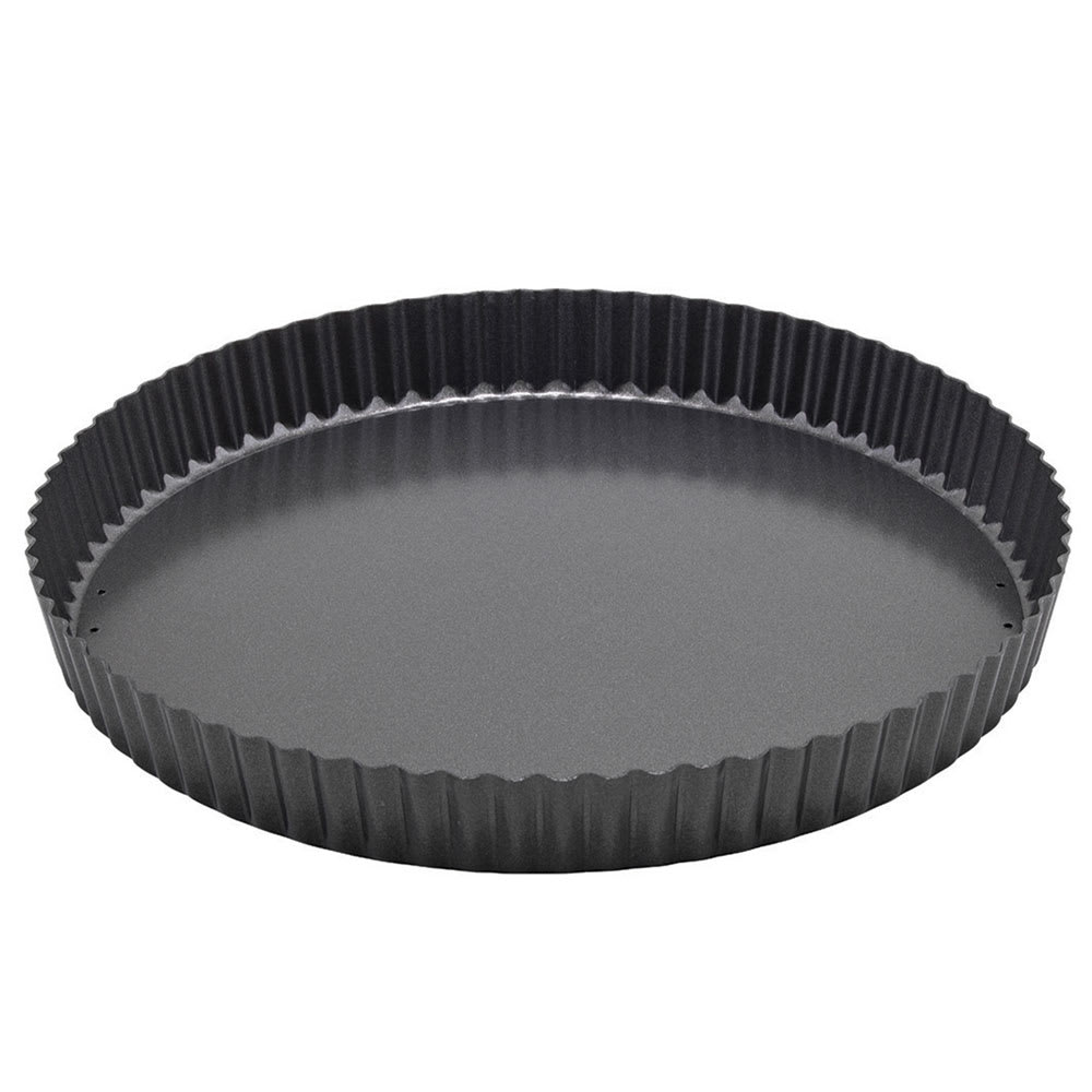Winco FQP-12 12" Quiche Pan - Non-Stick, Carbon Steel