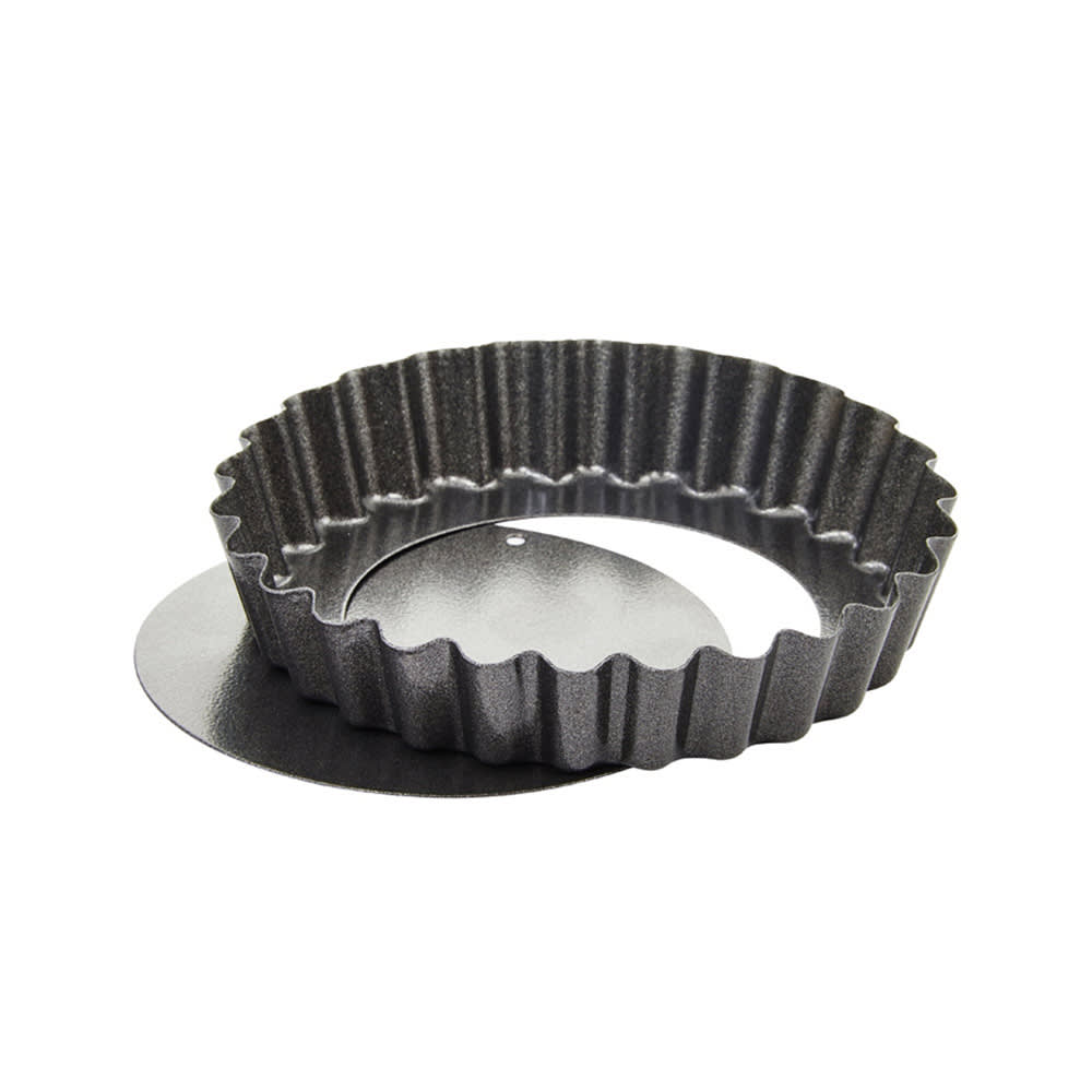 Winco FQP-4 4" Quiche Pan - 2 piece set, Non-Stick, Carbon Steel