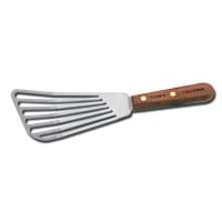 Winco FST-6 6 1/2" Slotted Fish Spatula w/ Wood Handle thumbnail 2