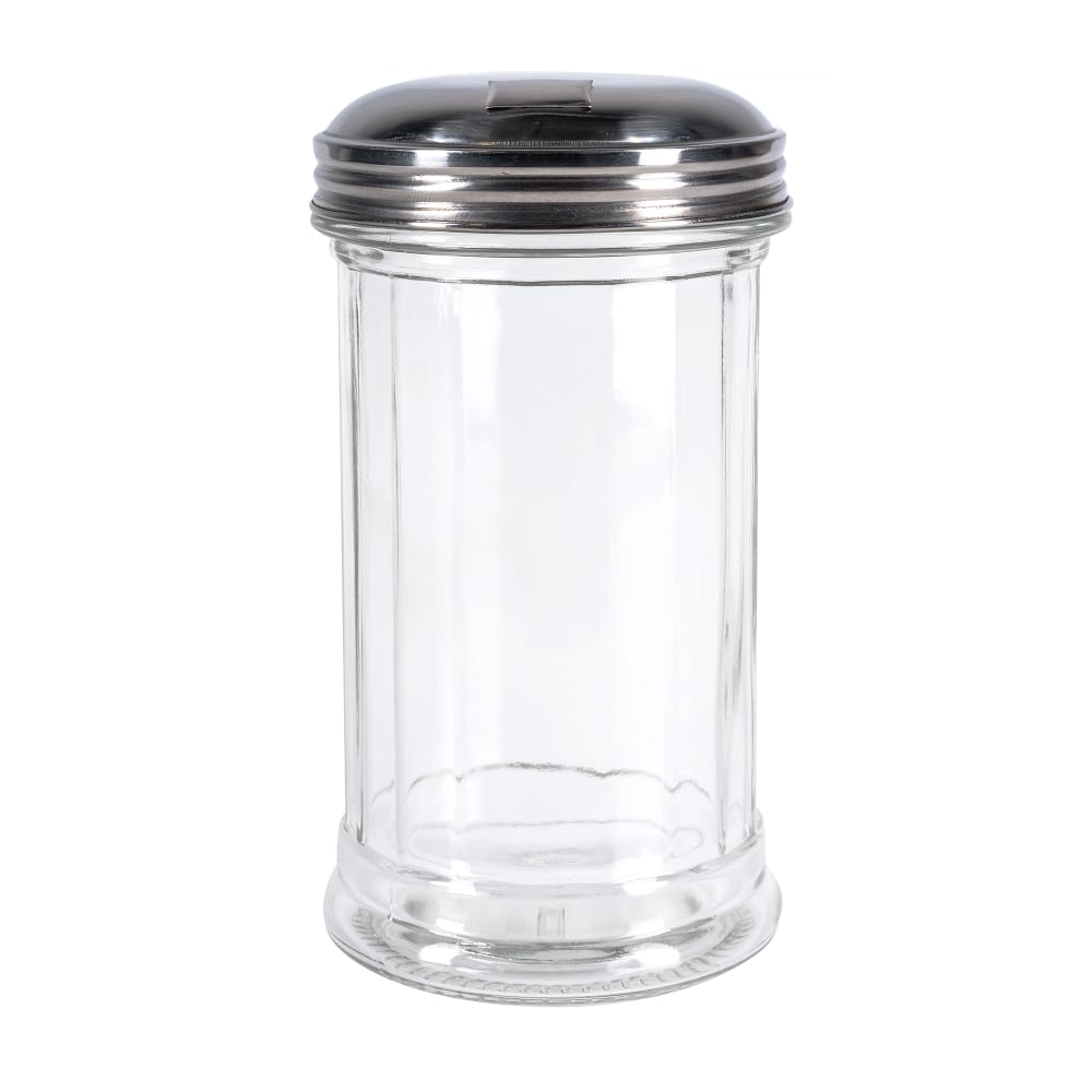 Winco G-102 12 oz Glass Sugar Pourer w/ Flap Top